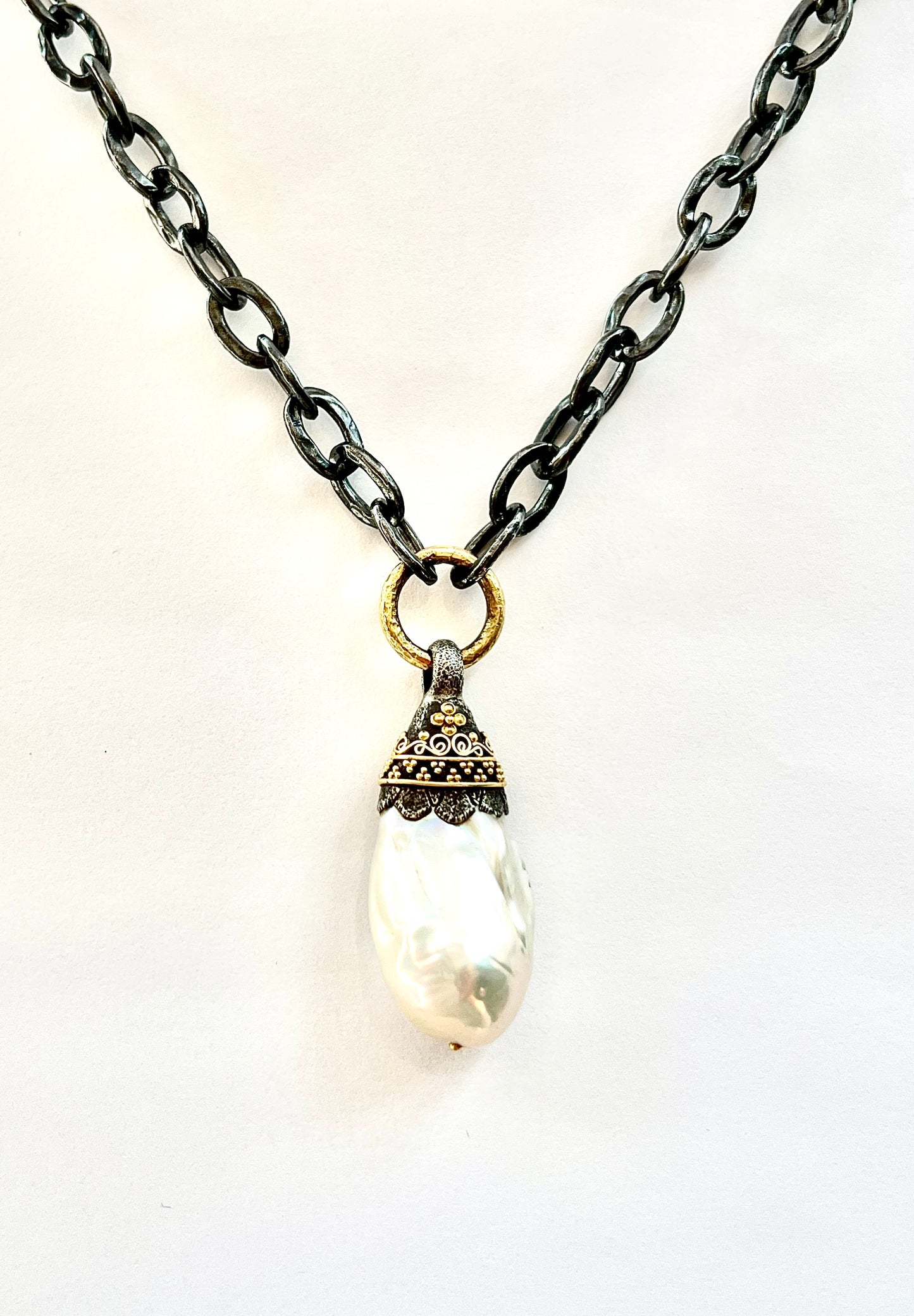 Baroque Pearl Chain Necklace