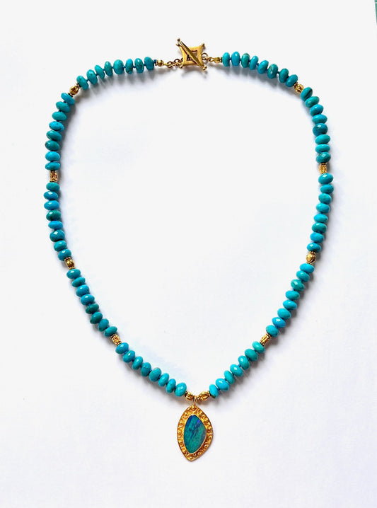 Turquoise, Australian Opal Necklace