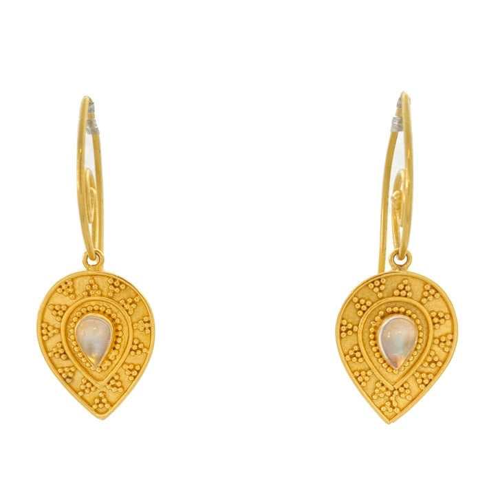 Granulation Moonstone Earrings
