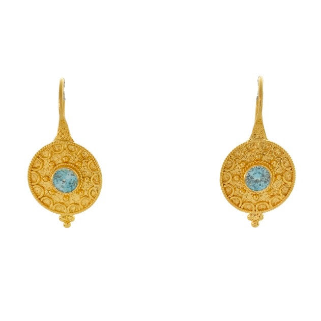 Fancy Wire Topaz Earrings