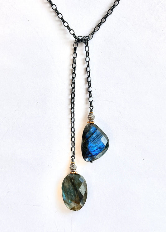 Labradorite Pendants Lariat