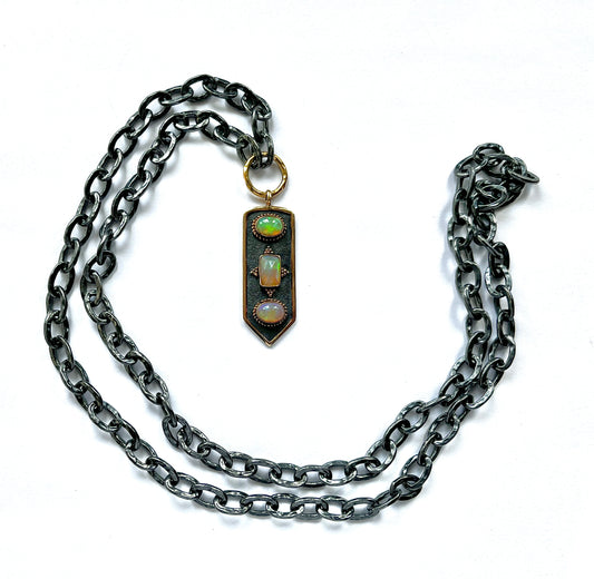 Ethiopian Opal Pendant & Necklace