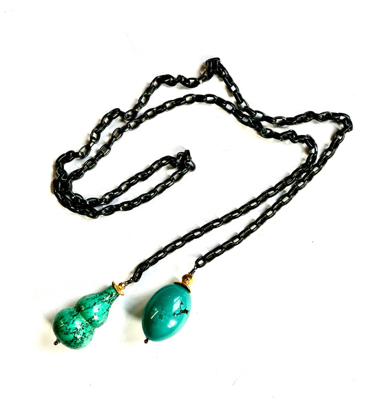 Turquoise Beads Lariat
