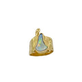 Gold Water Drop Opal Ring