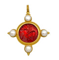 Vienne Glass Pearl Pendant/Brooch