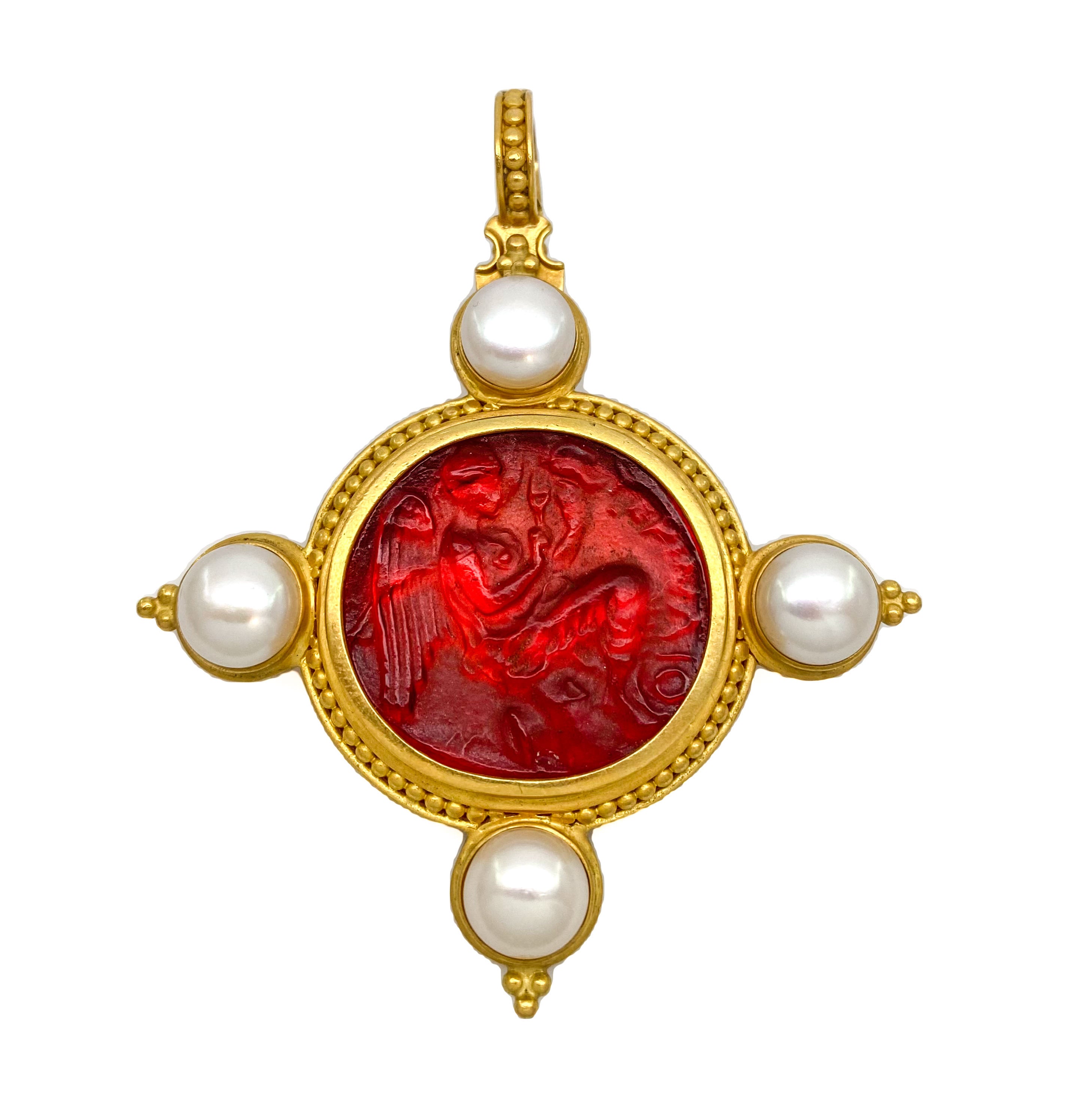 Vienne Glass Pearl Pendant/Brooch
