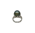 White Gold Tahitian Cocktail Pearl Ring
