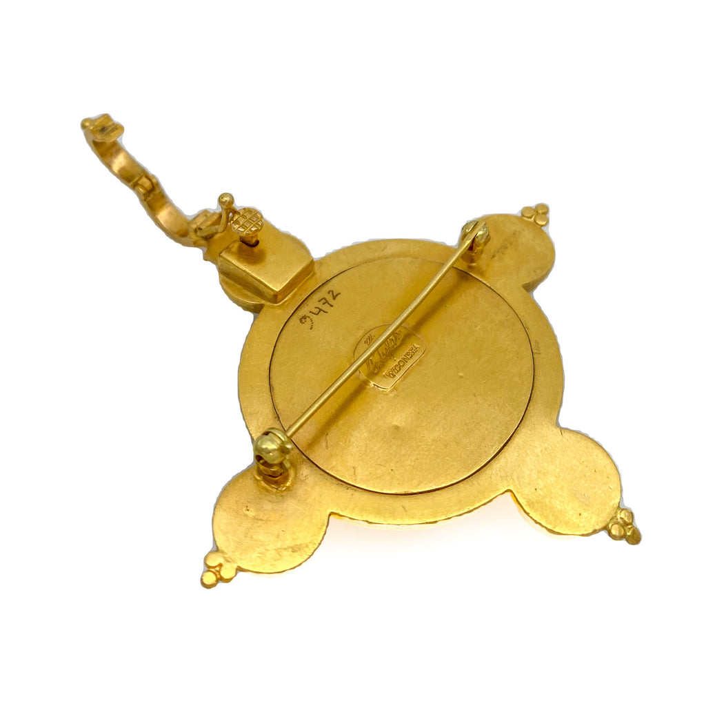 Vienne Glass Pearl Pendant/Brooch