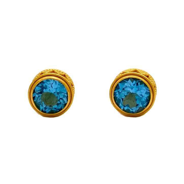 Pill Box Jawan Topaz Studs