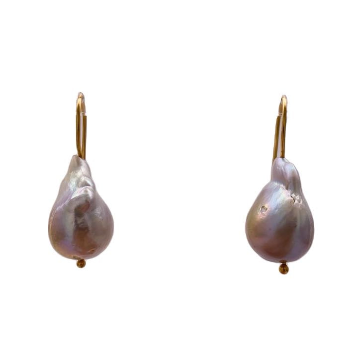 Purple fresh water pearl dangles