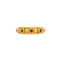 Beaded Batu Garnet Ring