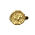 Griffin image from an impression from a stone seal of unknown origin set with a facetted black diamond