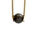 Black Tahitian pearl slide