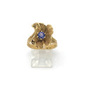 Blossom set with a tanzanite