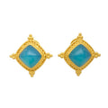 Murawis Blue Agate Earrings