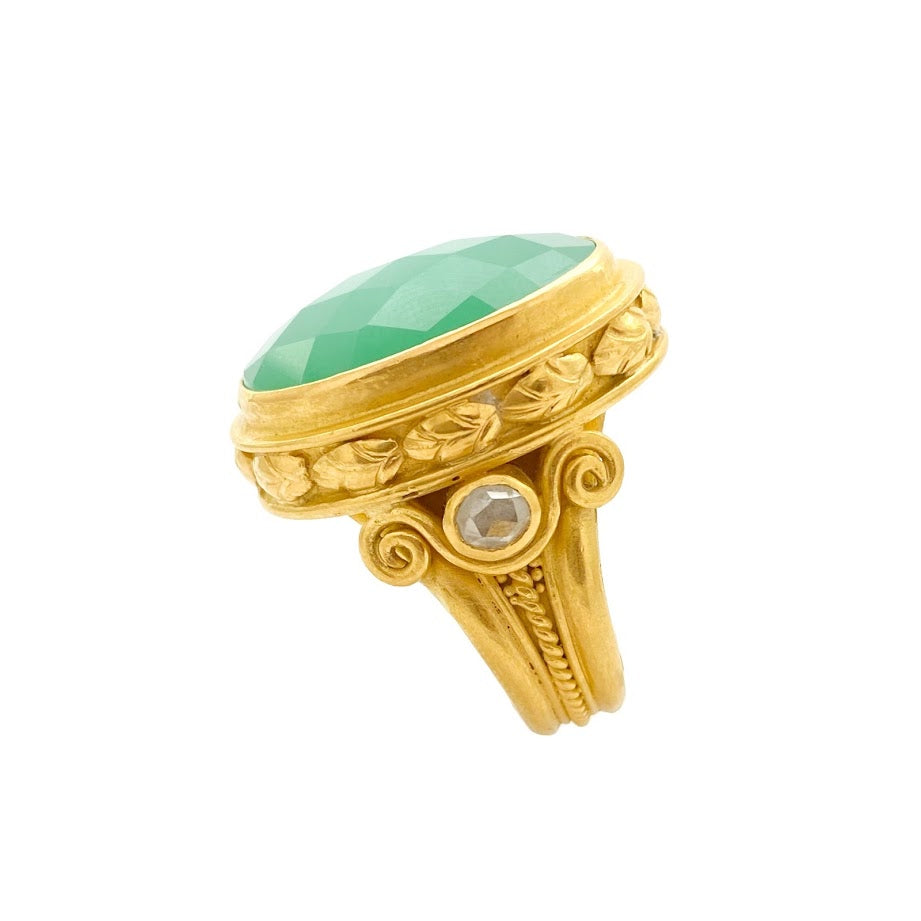 Corinthea Chrysoprase Ring