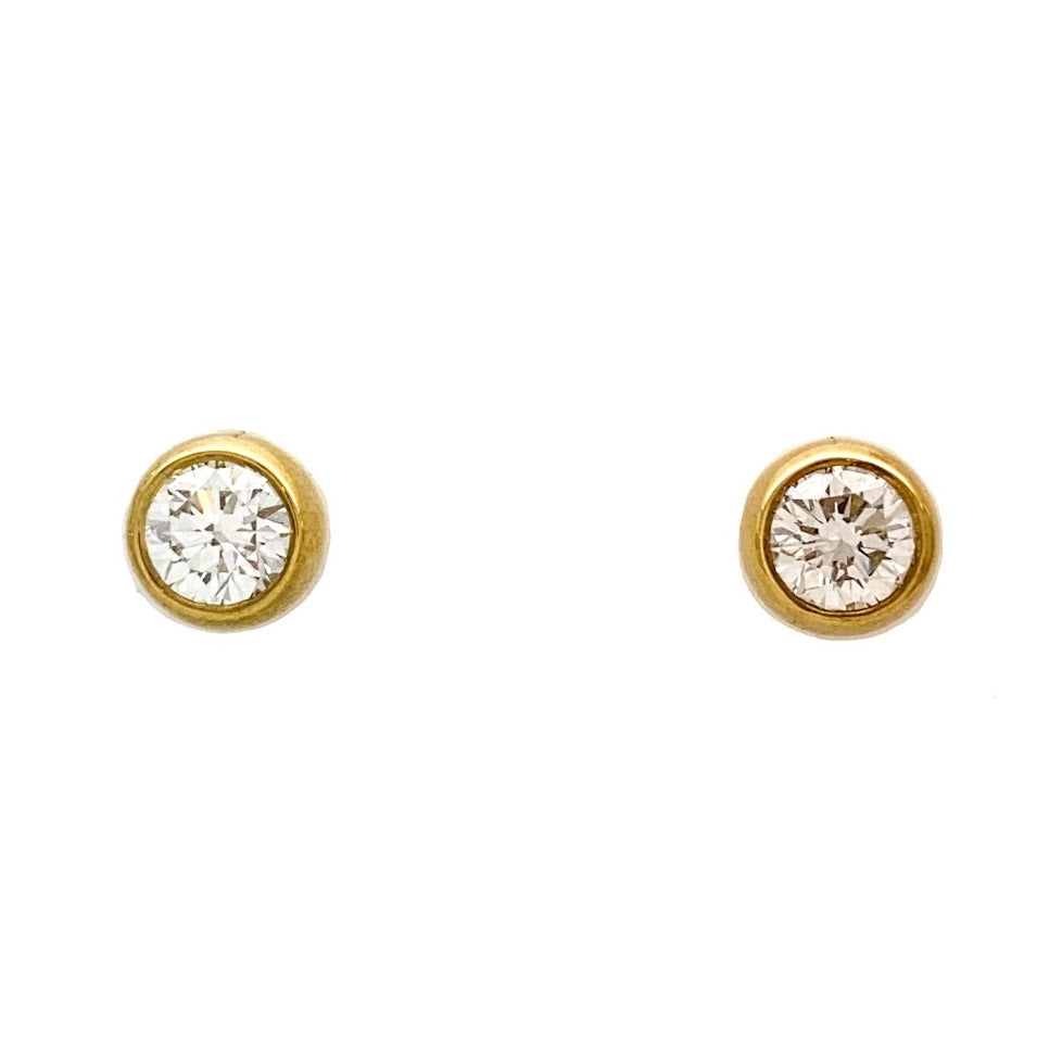 Bezel set diamonds