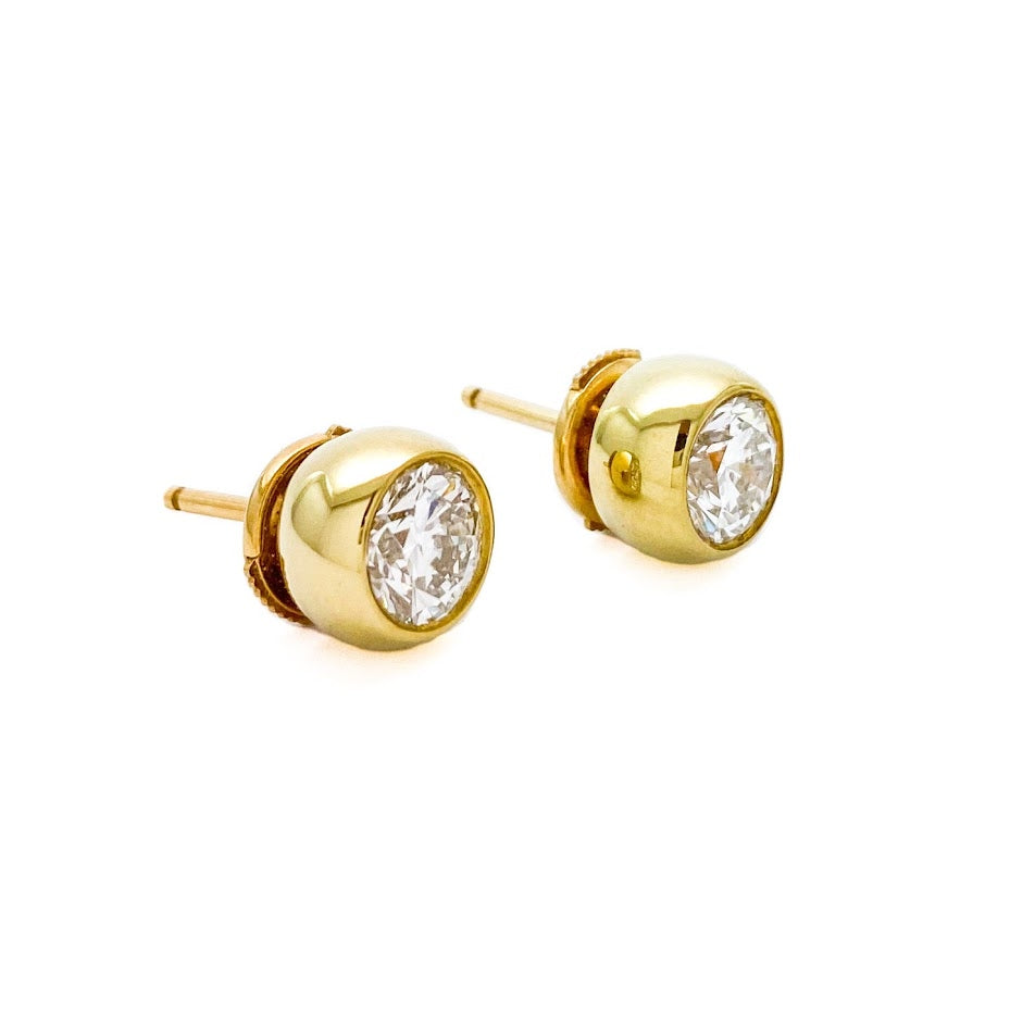 Bezel set diamonds