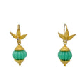 Honey Flower Tops with Chrysoprase Dangles