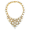 White Keshi Pearl Fishnet Necklace