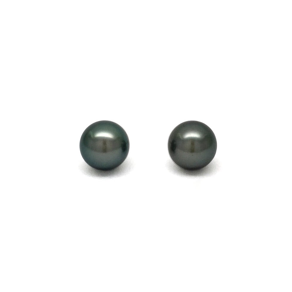 Black Tahitian Pearl Studs