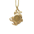 Leaf cluster set with an 1851 U.S. gold dollar
