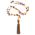 Lola Rudraksha Seed Tassel Necklace