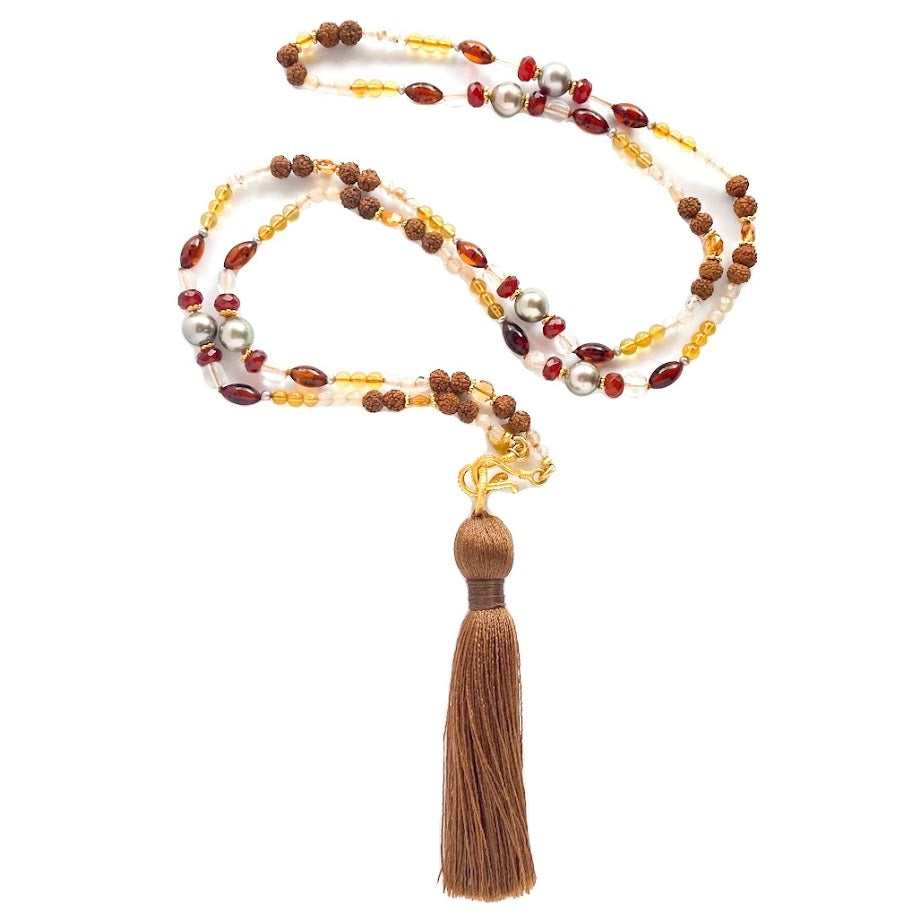Lola Rudraksha Seed Tassel Necklace