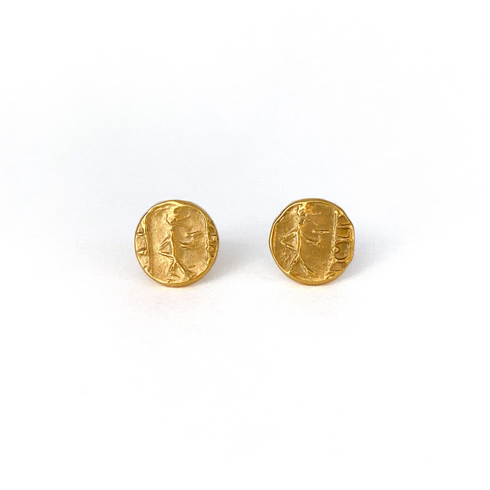 Man with a mask, an impression of an ancient 2,500 year old stone seal