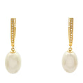 Fresh Water Pearl and Diamond Earrings
