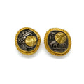 Replica of an ancient Athena and owl silver coin. A modern day gold and silver transposition from an ancient Roman silver coin.