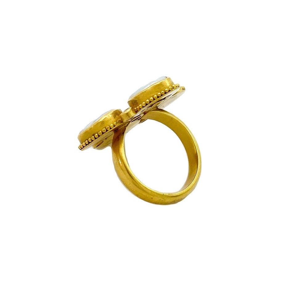 Provence Keshi Pearl and Diamond Ring