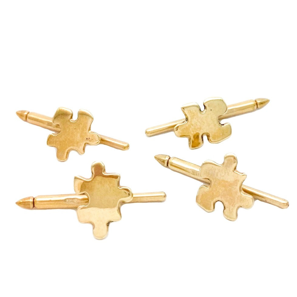 Jigsaw Puzzel Pieces Tuxedo Studs
