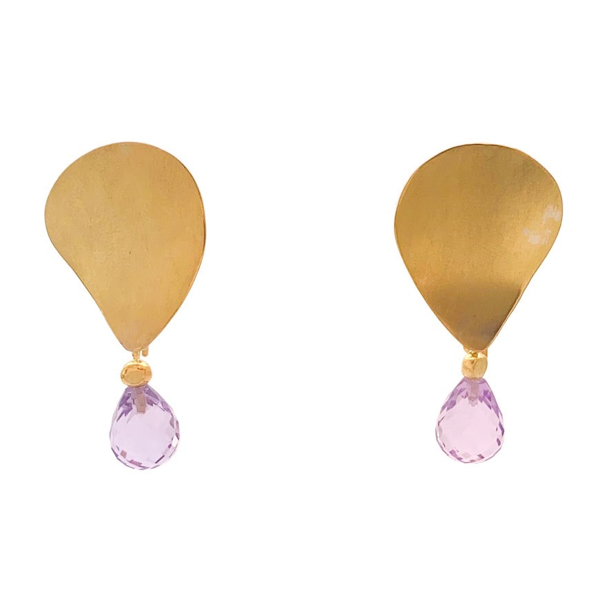 Tear Drop Earrings and Amethyst Drops