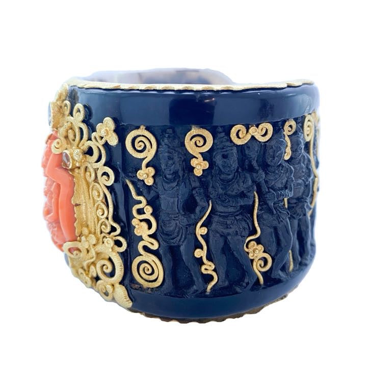 Hand Carved Buddha Cuff