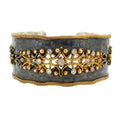 Blackened Sterling Silver and 22K Yellow Gold Cuff