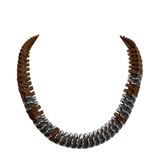 African snake vertebrae bones and sterling silver snake bone castings