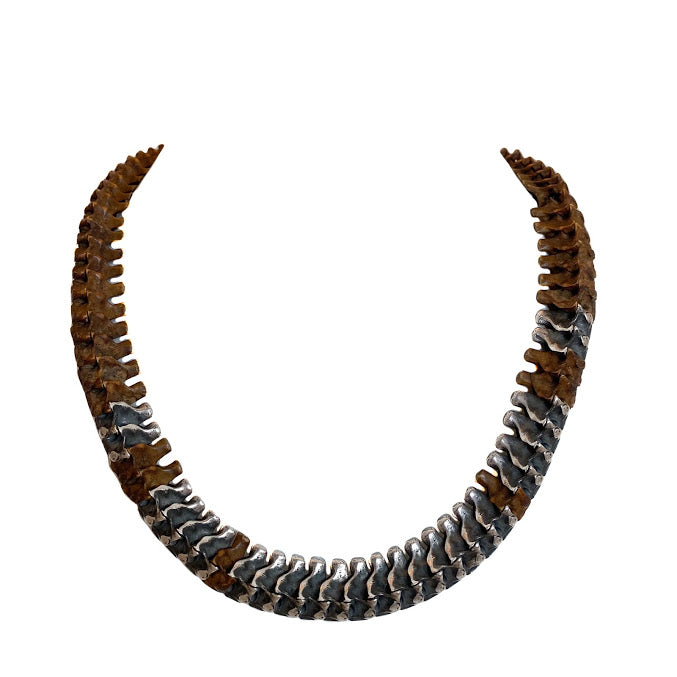 African snake vertebrae bones and sterling silver snake bone castings