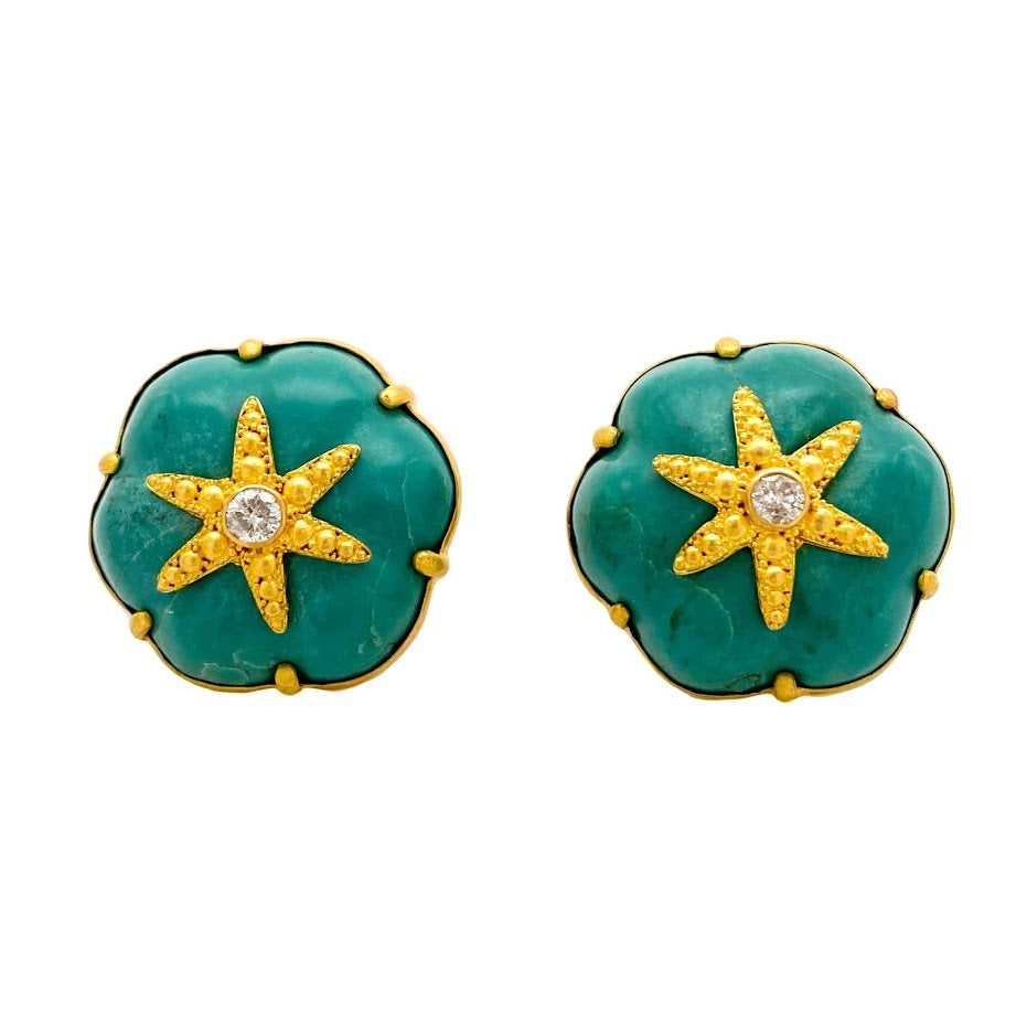 Starfish Turquiose Earrings