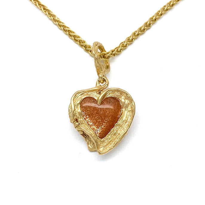 Heart shaped Sunstone