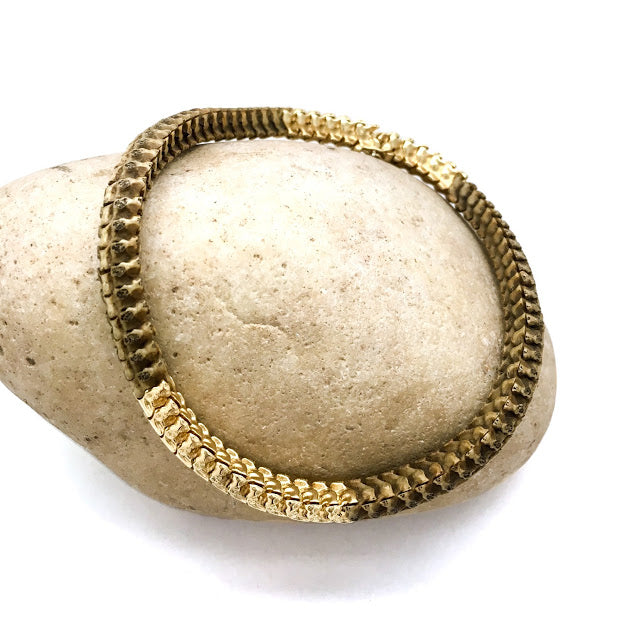 African snake vertebrae bones and yellow gold snake bone castings