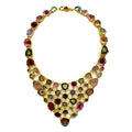 Multicolor Tourmaline Slice Fishnet Necklace