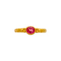 Hammered Twinkler Pink Sapphire Ring