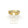 The Ring With a Twist with diamonds