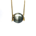 Two tone Tahitian pearl slider