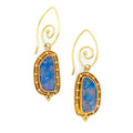 Granulation Australian Opal Earrings